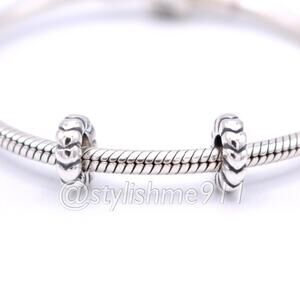 Two-Authentic PANDORA Hearts Row Spacers